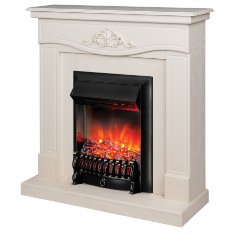 Электрокамин с классическим очагом 2D Real-Flame JUNONA STD/EUG WT Fb Lux BL/Mj Lux BL