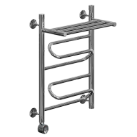 Электрический полотенцесушитель Ника ЛZ/ВП Электрическая Лесенка Зигзаг/Верхняя Полка 60х40 -2  лев