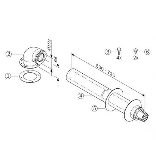 Комплект коаксиальный с антиобледенителем WERT А-020/1