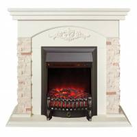 Электрокамин с классическим очагом 2D Real-Flame Neapolis STD/EUG WT (WT- F612) с очагом Fobos/Majestic