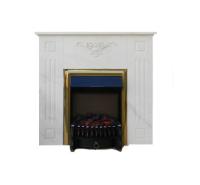 Электрокамин с классическим очагом 2D Glenrich Лотос (Magestic BL,BR) Мрамор белый