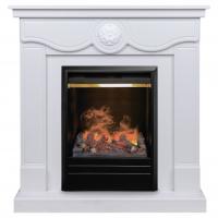 Электрокамин с классическим очагом 3D Real-Flame Aurora STD/EUG WT с очагом 3D Olympic