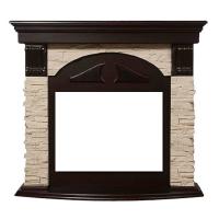 Широкий портал Firelight Torre 30U (угловой) камень слоновая кость, шпон темный дуб