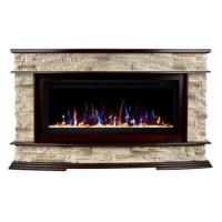 Линейный электрокамин Real-Flame Frankfurt BV/42 с очагом Saphir 42