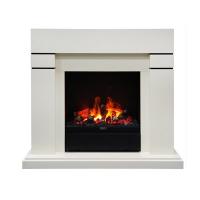 Электрокамин с широким очагом 2D Dimplex Lindos [Линдос] Алебастр с очагом Symphony 26 DF2608-EU