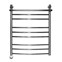 Электрический полотенцесушитель Ника ЛД(г2)/ВП Электрический (Лесенка Дуга/Верхняя Полка/группа2) 80х60 -9 лев