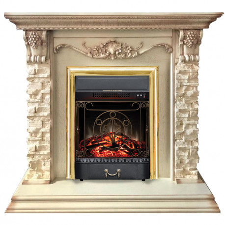 Электрокамин с классическим очагом 2D Real-Flame Patricia STD/EUG WT Fb Lux/Mj Lux Bl/BR