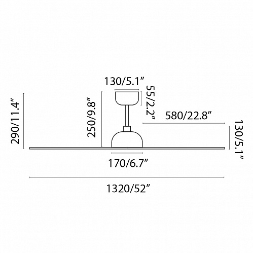 Вентилятор без подсветки Faro GOTLAND FAN BLACK (33447)
