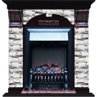 Электрокамин с классическим очагом 2D Glenrich Арочный (Fobos BL,BR) камень-Алтай/цвет-Венге