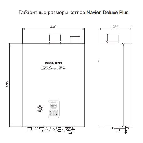 Настенный газовый котел Navien Deluxe Plus -24k COAXIAL