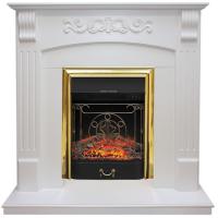 Электрокамин с классическим очагом 2D Royal Flame Sorrento с очагом Majestic FX Brass/Black