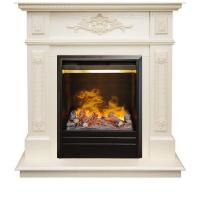 Электрокамин с классическим очагом 3D Real-Flame Lilian STD/EUG WT с очагом 3D Olympic