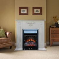 Электрокамин с классическим очагом 2D Glenrich Лотос (Fobos BL,BR) Белый