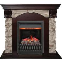 Электрокамин с классическим очагом 3D Real-Flame Dublin ROCK STD/EUG AO с очагом 3D Oregan