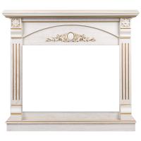 Широкий портал Firelight Barocco 30 шпон белый дуб с золотой патиной