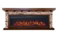 Линейный электрокамин Royal Flame Chalet 60 (темный дуб) с очагом Vision 60 LOG LED