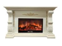 Электрокамин с классическим очагом 2D Glenrich Сенатор (Premier S86) Слоновая кость