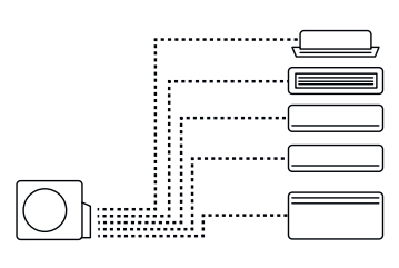 Внешний блок мульти сплит-системы на 5 комнат Haier 5U105S2SS5FA