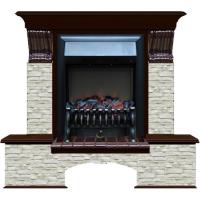 Электрокамин с классическим очагом 2D Glenrich Бостон К (Fobos BL,BR) камень-Грот однотонный/цвет-Дуб 46