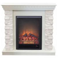 Электрокамин с классическим очагом 2D Real-Flame Elford STD/EUG WT с очагом Eugene