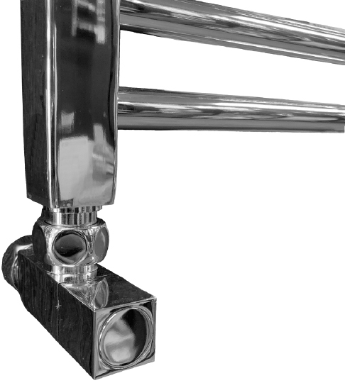 Водяной полотенцесушитель Ника ЛМ-2 Хром (Комплектация с вентилями) 80х50 -14