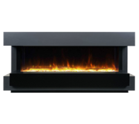 Линейный электрокамин Royal Flame Cube серый графит с очагом Astra 50