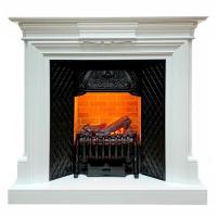 Электрокамин с классическим очагом 3D Dimplex Chelsea Белый с очагом Cassette 400