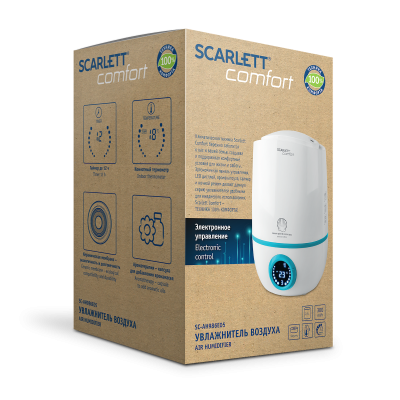 Ультразвуковой увлажнитель воздуха Scarlett SC-AH986E05 (белый)