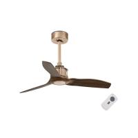 Вентилятор без подсветки Faro JUST FAN COPPER/WOOD CEILING FAN WITH DC MOTOR (33423)