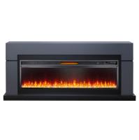 Линейный электрокамин Royal Flame Lindos Graphite Grey 60 (серый графит) с очагом Vision 60 LED