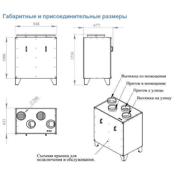 Приточно-вытяжная вентиляционная установка Breezart 1000 Lux RP PB 3,2-220 (без возд. кл.)