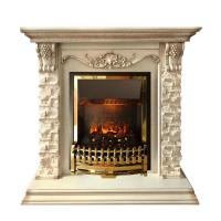 Электрокамин с классическим очагом 2D Dimplex Adriana с очагом Atherton (слоновая кость)