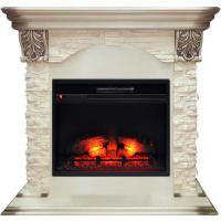 Электрокамин с широким очагом 2D Real-Flame Dublin LUX STD/EUG/24 WT Eridan 24