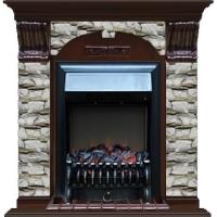 Электрокамин с классическим очагом 2D Glenrich Арочный (Fobos BL,BR) камень-Алтай/цвет-Дуб 46
