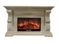 Электрокамин с классическим очагом 2D Glenrich Сенатор (Premier S86) Крем