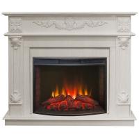 Электрокамин с широким очагом 2D Real-Flame Philadelphia 25,5/26 WT с очагом Evrika 25,5 LED