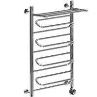 Электрический полотенцесушитель Ника ЛZ/ВП Электрическая Лесенка Зигзаг/Верхняя Полка 100х60 -4 лев