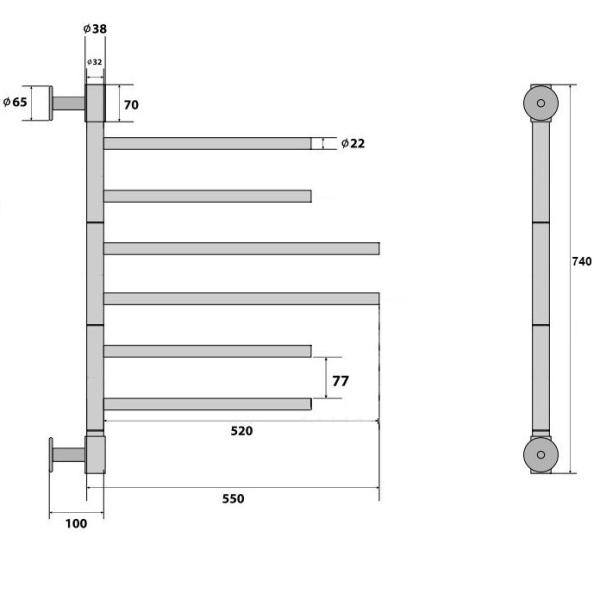 Электрический полотенцесушитель Energy I - G3 Double