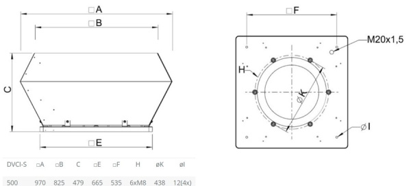 Крышный вентилятор Systemair DVCI 500D-S EC