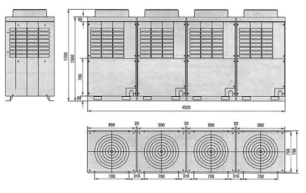 Наружный блок VRF системы CHIGO CMV-V2000W/ZR1-B