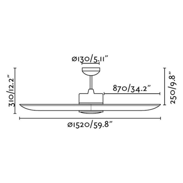 Вентилятор с подсветкой Faro Tonic (33552)