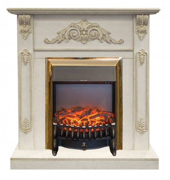 Электрокамин с классическим очагом 2D Real-Flame Anita WTG с очагами Fobos/Majestic