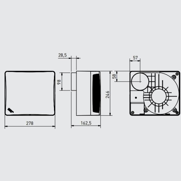 Вытяжка для ванной диаметр 100 мм Soler & Palau EBB-175 S DESIGN (230V 50)