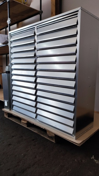 Осевой вентилятор ROTADO RB- 1220х1220 (1,1) 380 с инерционными жалюзи