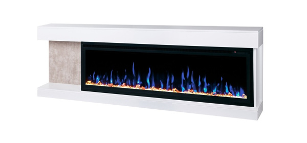 Линейный электрокамин Real-Flame CONTEMPO 60 WT с очагом SAPHIR 60