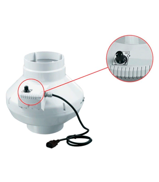 Канальный круглый вентилятор Vents 200 ВКС (более мощный двигатель)