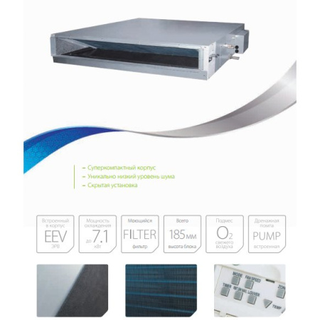 Канальный внутренний блок VRF системы Ballu BVRFDS-KS6-36P