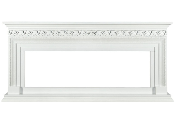 Линейный электрокамин Royal Flame Valletta 60 (белый) с очагом Vision 60 LOG LED