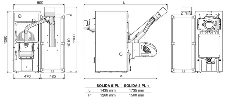Твердотопливный котел Sime SOLIDA 8 PL+