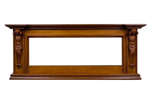 Линейный электрокамин Royal Flame Sparta 60 (орех) с очагом Vision 60 LOG LED